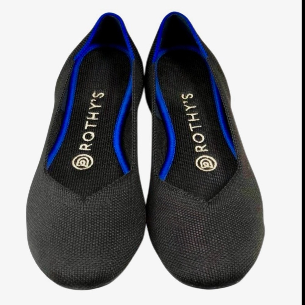Rothy’s Women’s The Flat Round Toe in Black Size 10 EUC - Picture 2 of 13